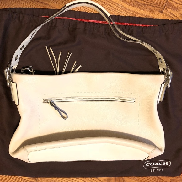 COACH HANDBAGS LARGE PEBBLE LEATHER DUFFLE IVORY - Picture 6 of 6